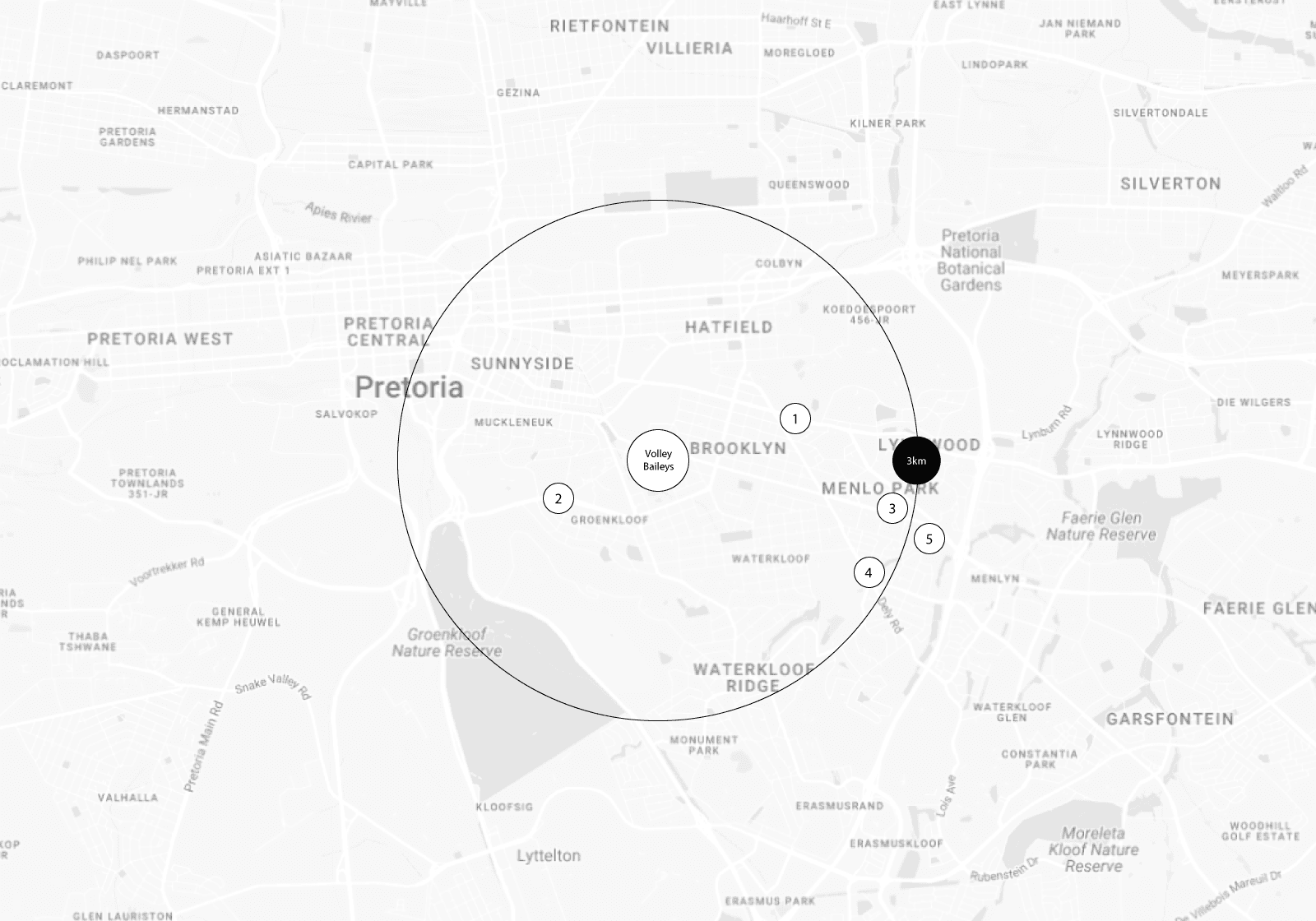 Map within 3km