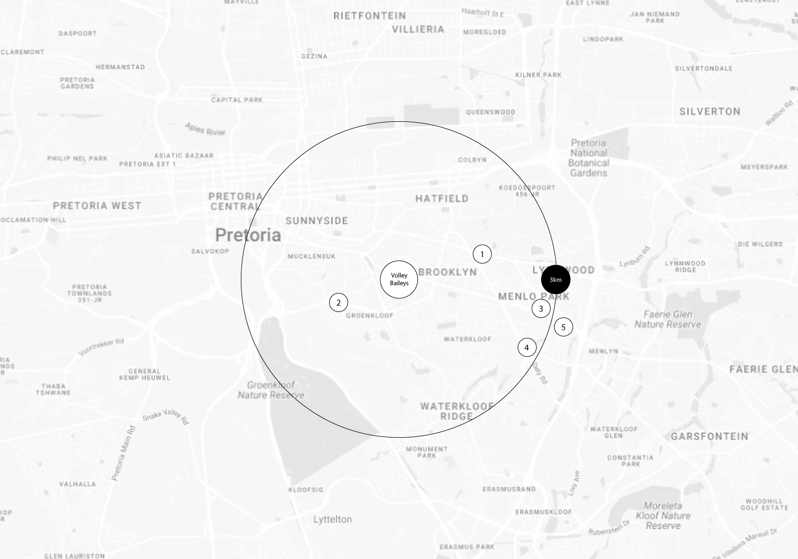 Map within 3km